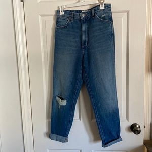 Wrangler Icons Distressed Denim Jeans Size W28 L32